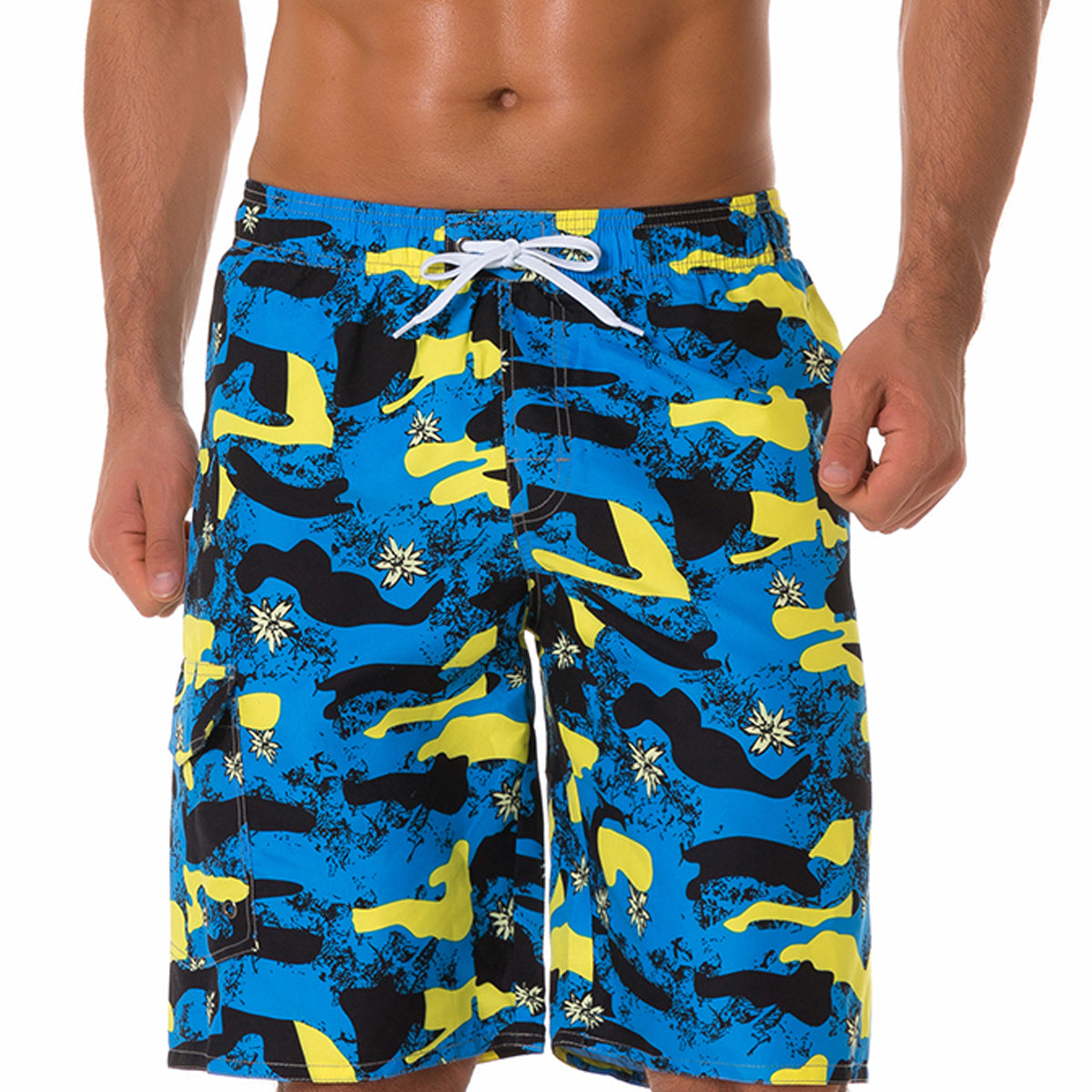 Men's Casual Multicolor Striped Summer Shorts Swimming Trunks