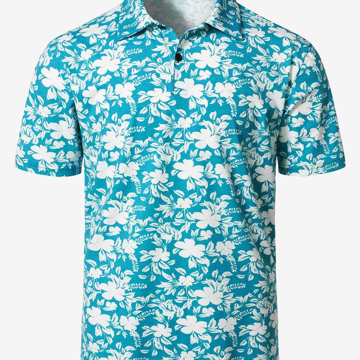 Men's Cactus Print Pink Cotton Holiday Sports Golf Short Sleeve Polo Shirt