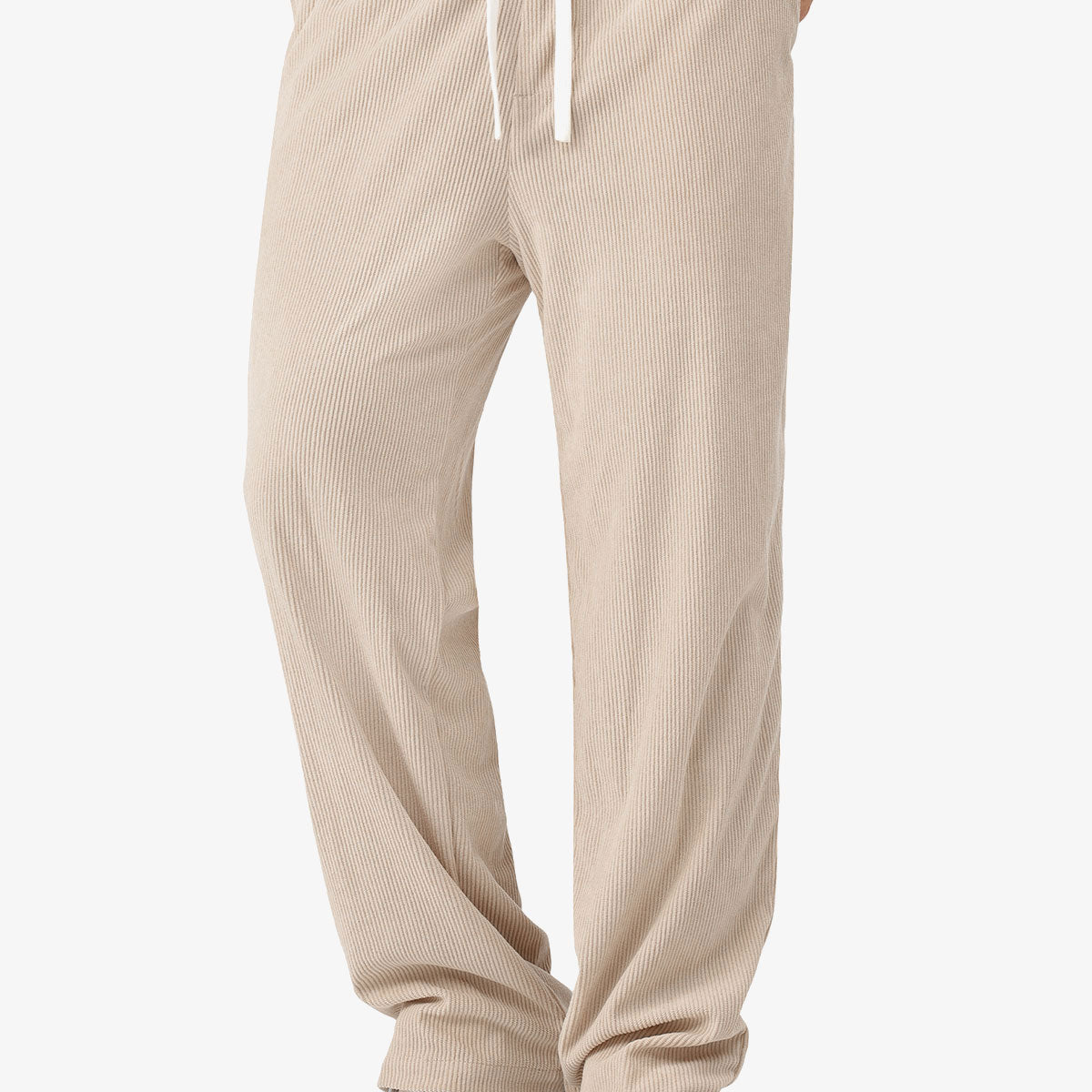 Men's Casual Elastic Waist Drawstring Corduroy Pants