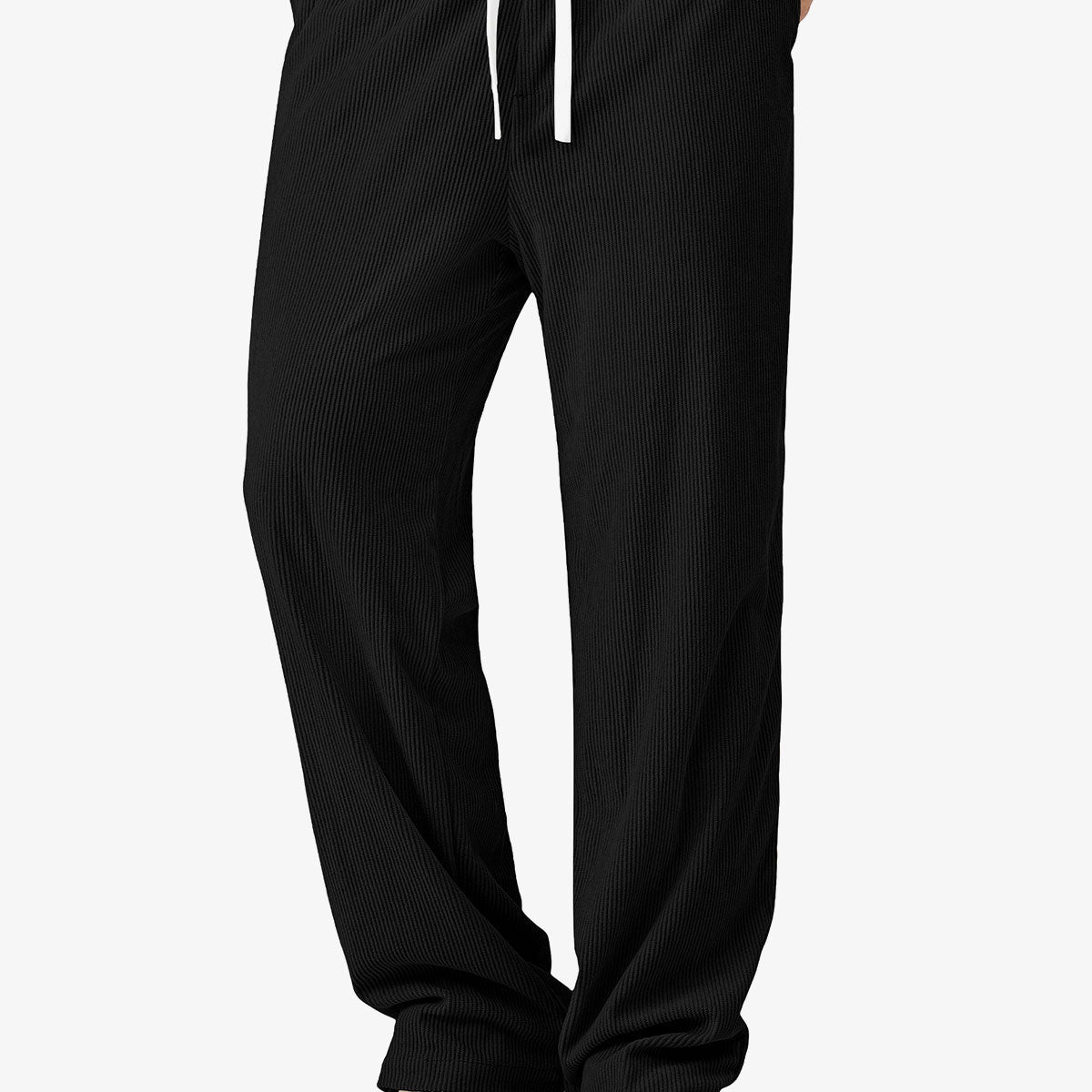 Men's Casual Elastic Waist Drawstring Corduroy Pants
