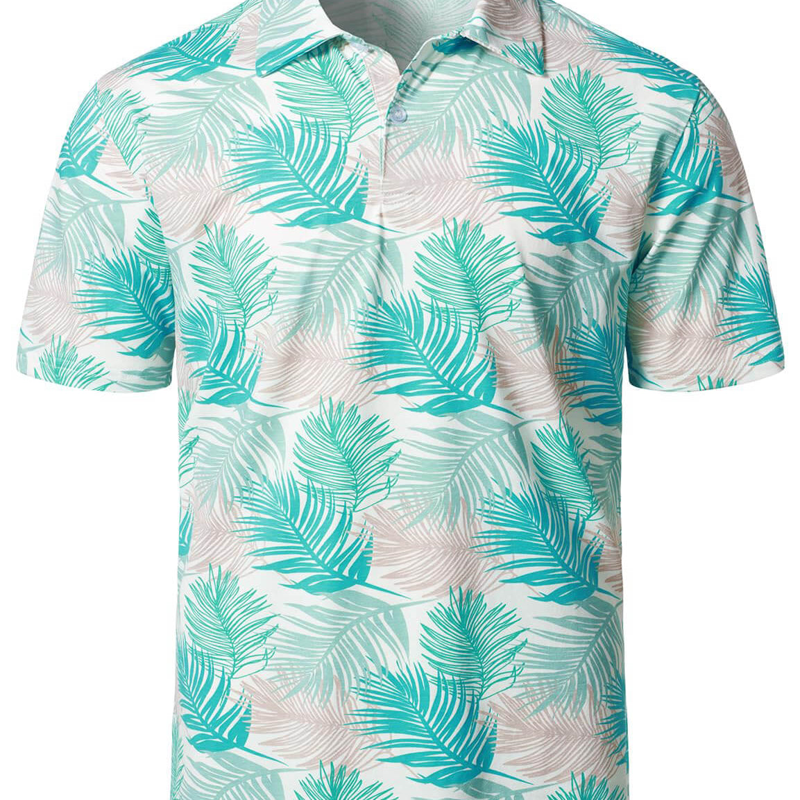 Men's Cactus Print Pink Cotton Holiday Sports Golf Short Sleeve Polo Shirt