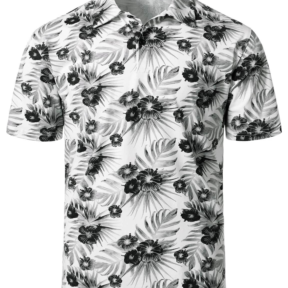 Men's Cactus Print Pink Cotton Holiday Sports Golf Short Sleeve Polo Shirt