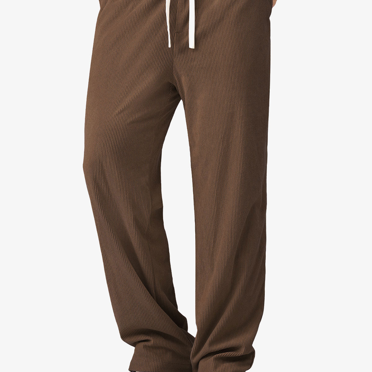 Men's Casual Elastic Waist Drawstring Corduroy Pants