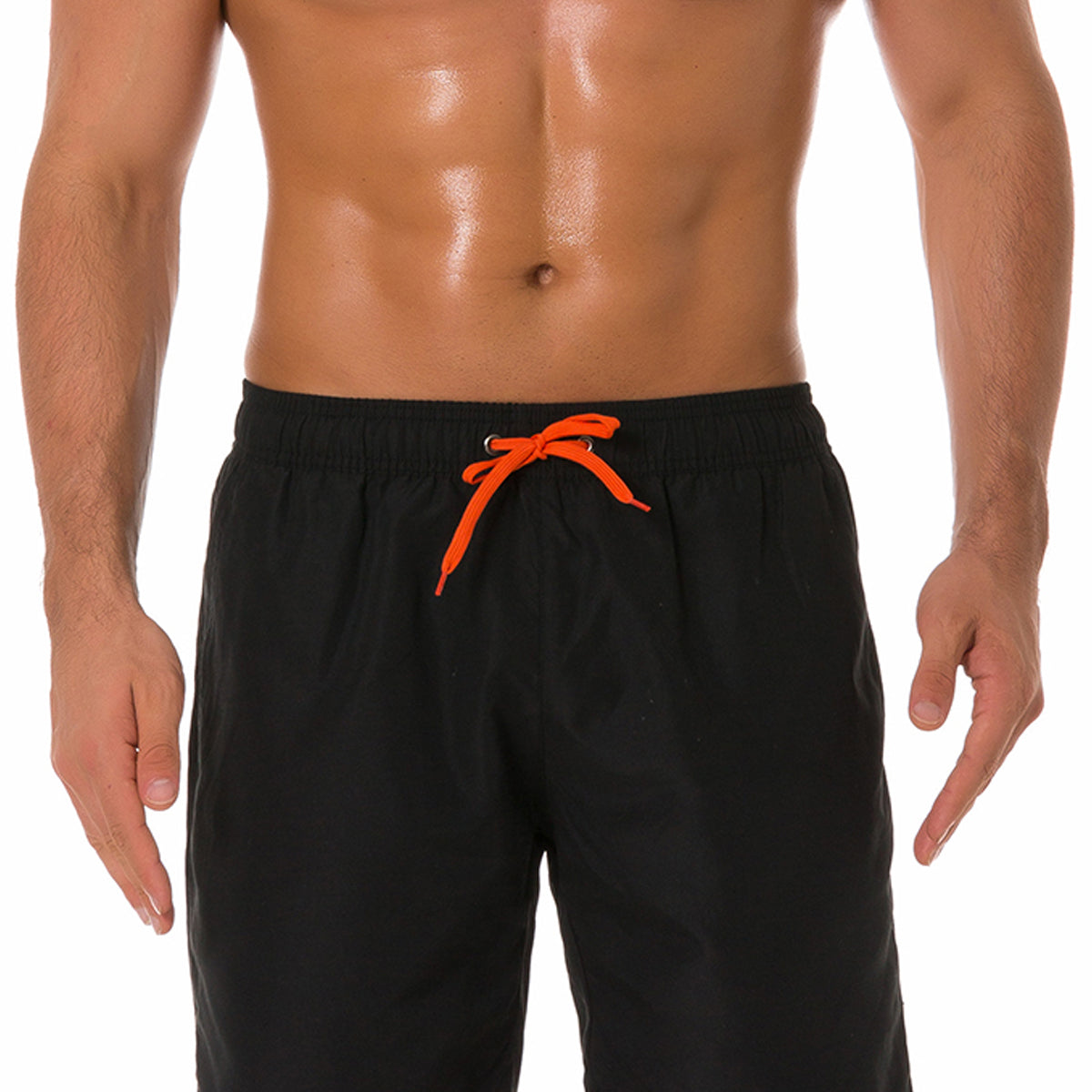 Men's Casual Summer Solid Color Beach Shorts Swimming Trunks