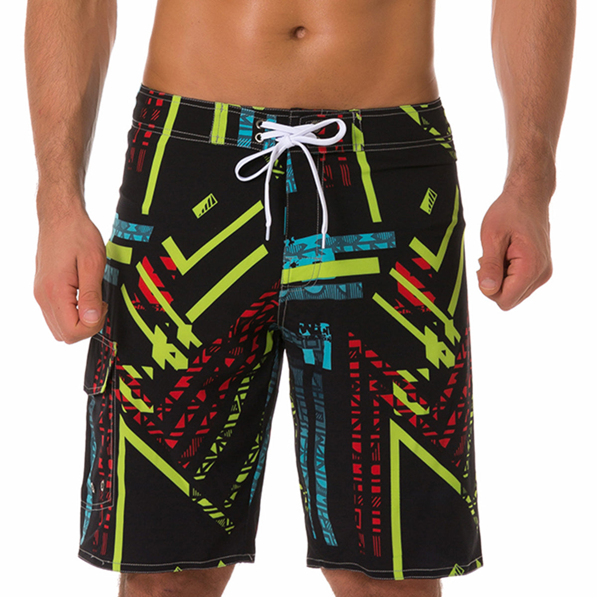 Men's Summer Casual Beach Black Shorts Swimming Trunks