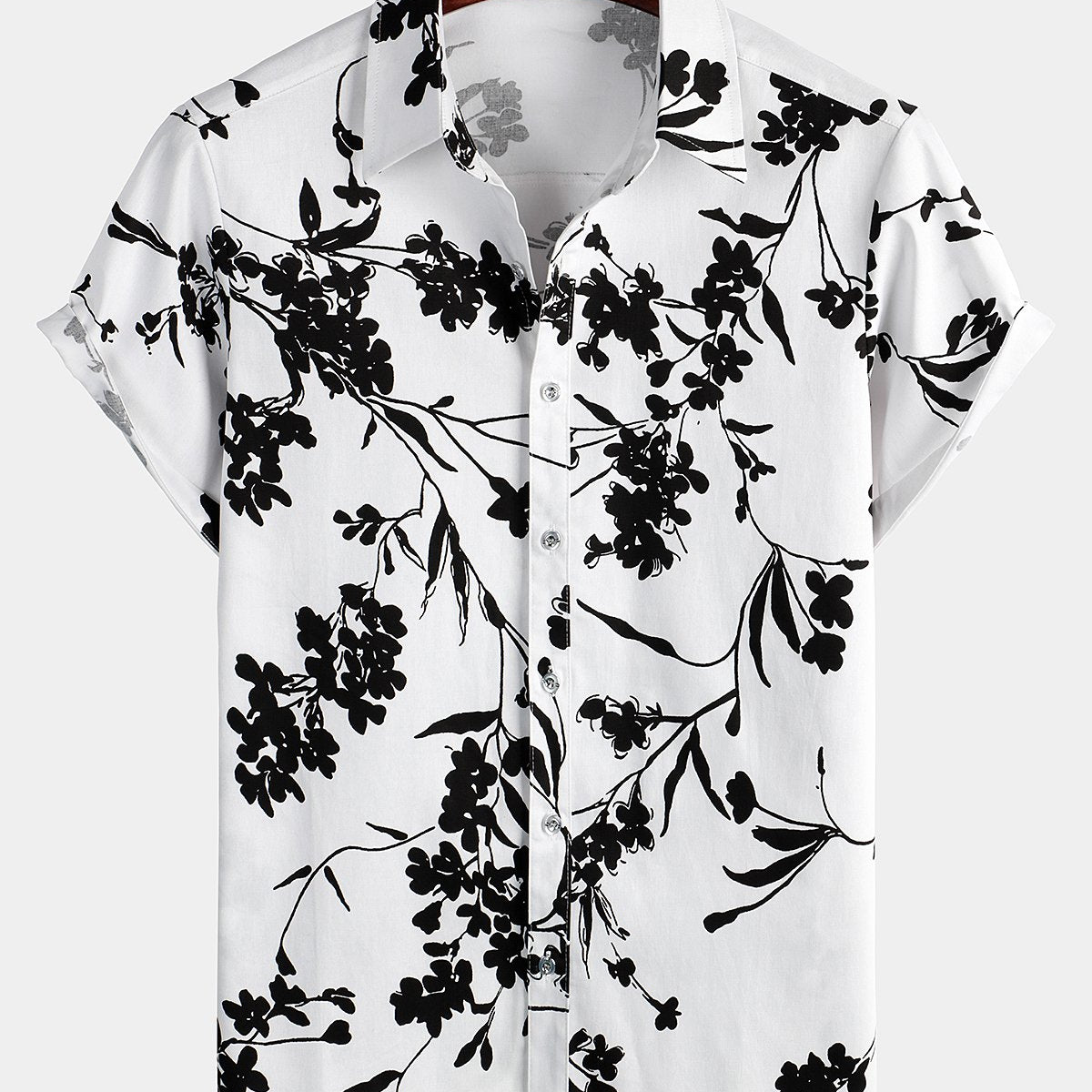 Men's Breathable Cotton Casual Short Sleeve Shirt