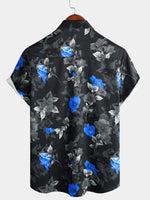 Bundle Of 3 | Men's Summer Casual Floral Button Up Short Sleeve Holiday Cool Beach Shirts