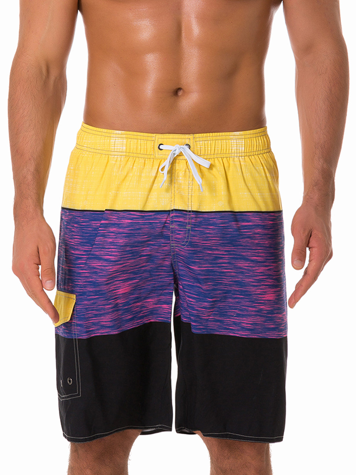 Men's Whale Print Animal Casual Beach Navy Blue Shorts Swimming Trunks