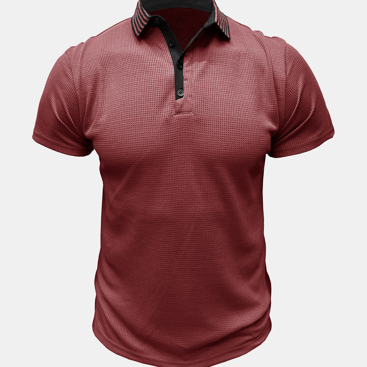 Men's Solid Color Leisure Short Sleeve Summer Polo Shirt
