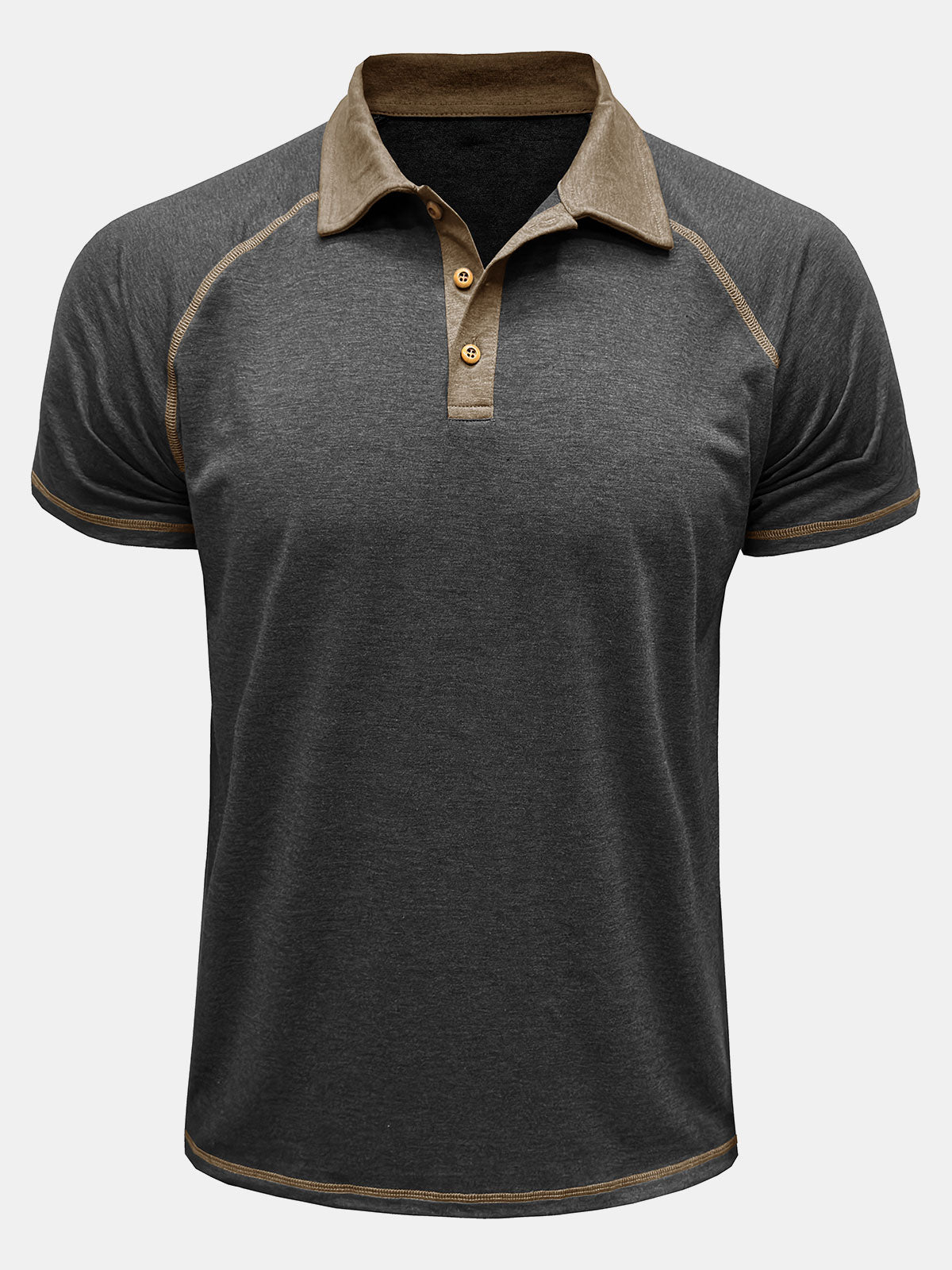Men's Two-tone Short Sleeve Polo Shirt