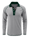 Men's Golf Solid Color Casual Long Sleeve Lapel Polo Shirt