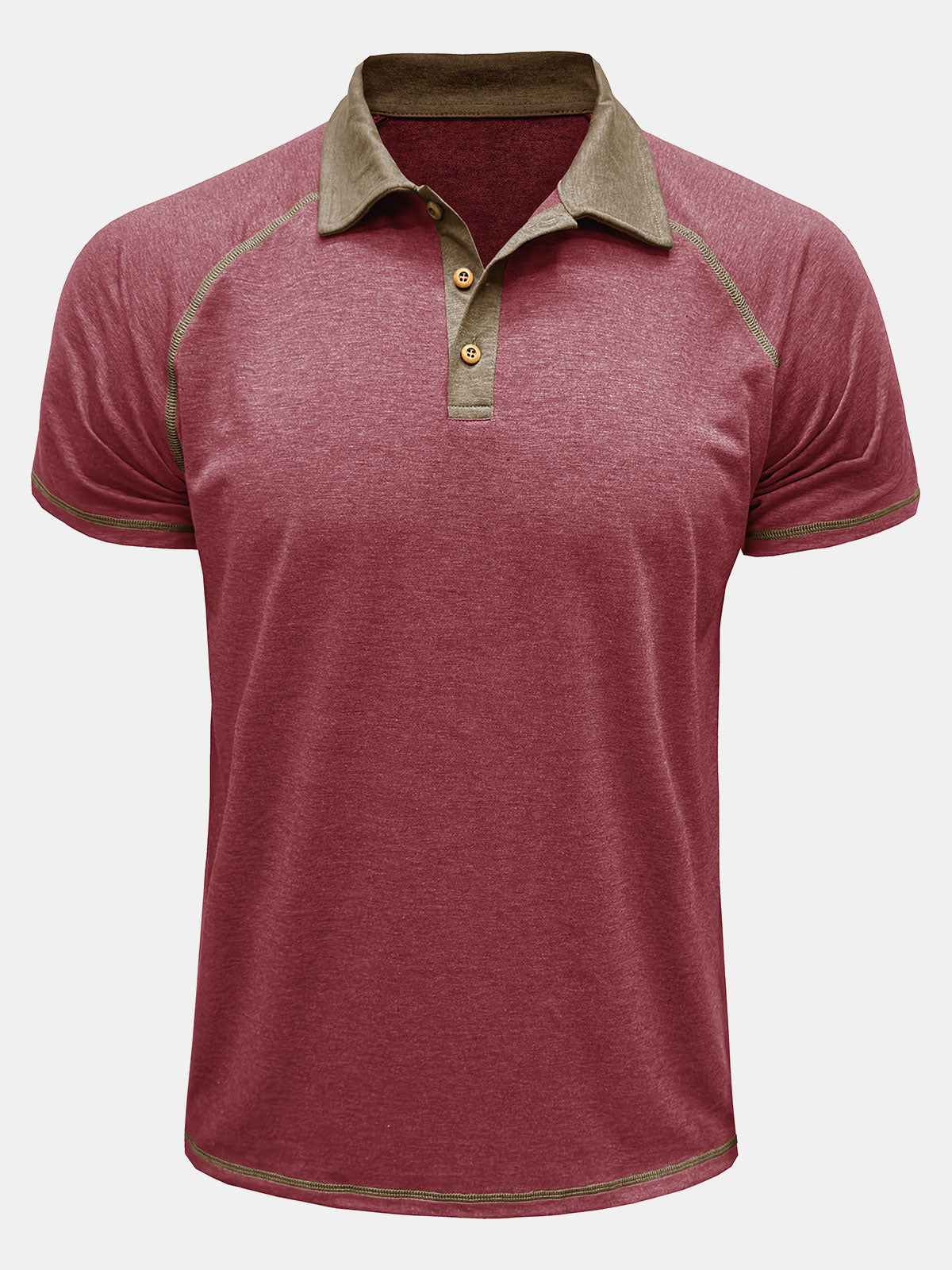 Men's Two-tone Short Sleeve Polo Shirt