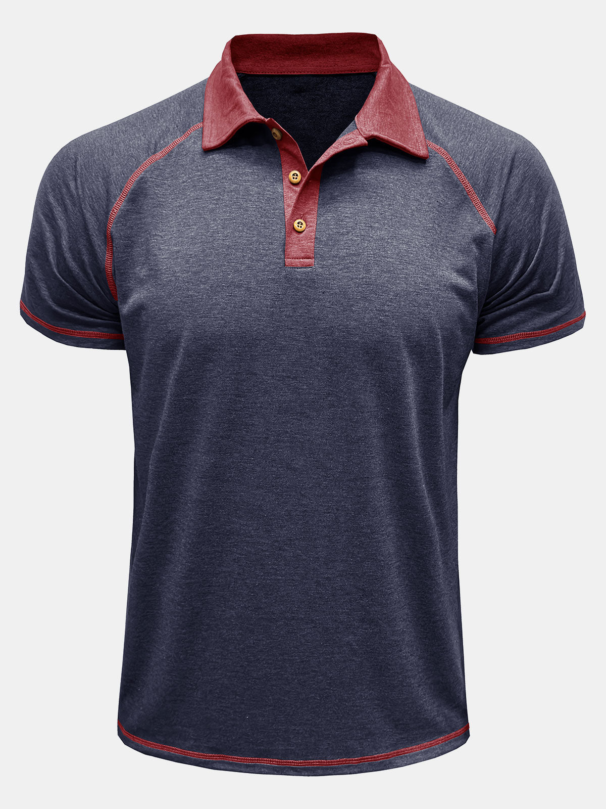 Men's Two-tone Short Sleeve Polo Shirt