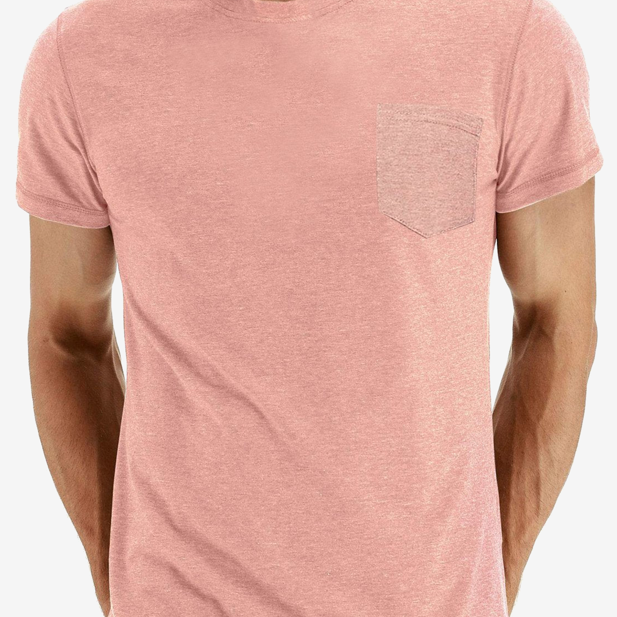 Men's Casual Solid Color Pocket Short Sleeve T-shirt