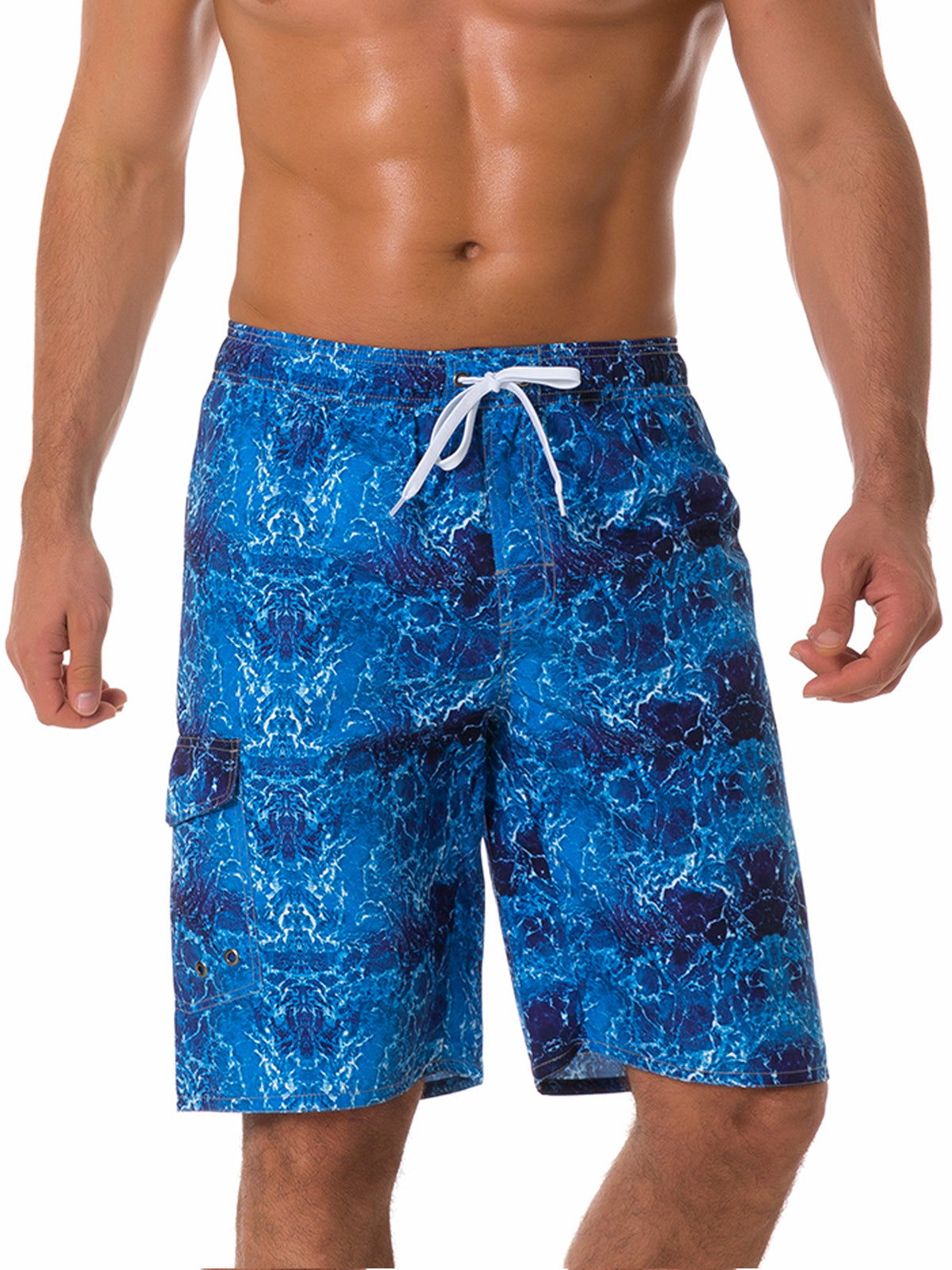 Men's Casual Multicolor Striped Summer Shorts Swimming Trunks