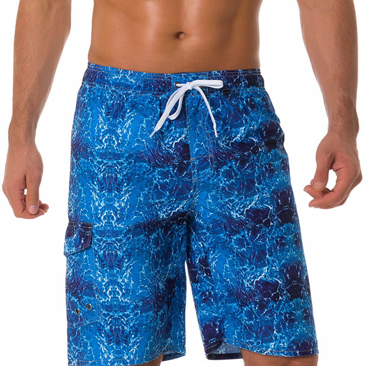 Men's Casual Multicolor Striped Summer Shorts Swimming Trunks