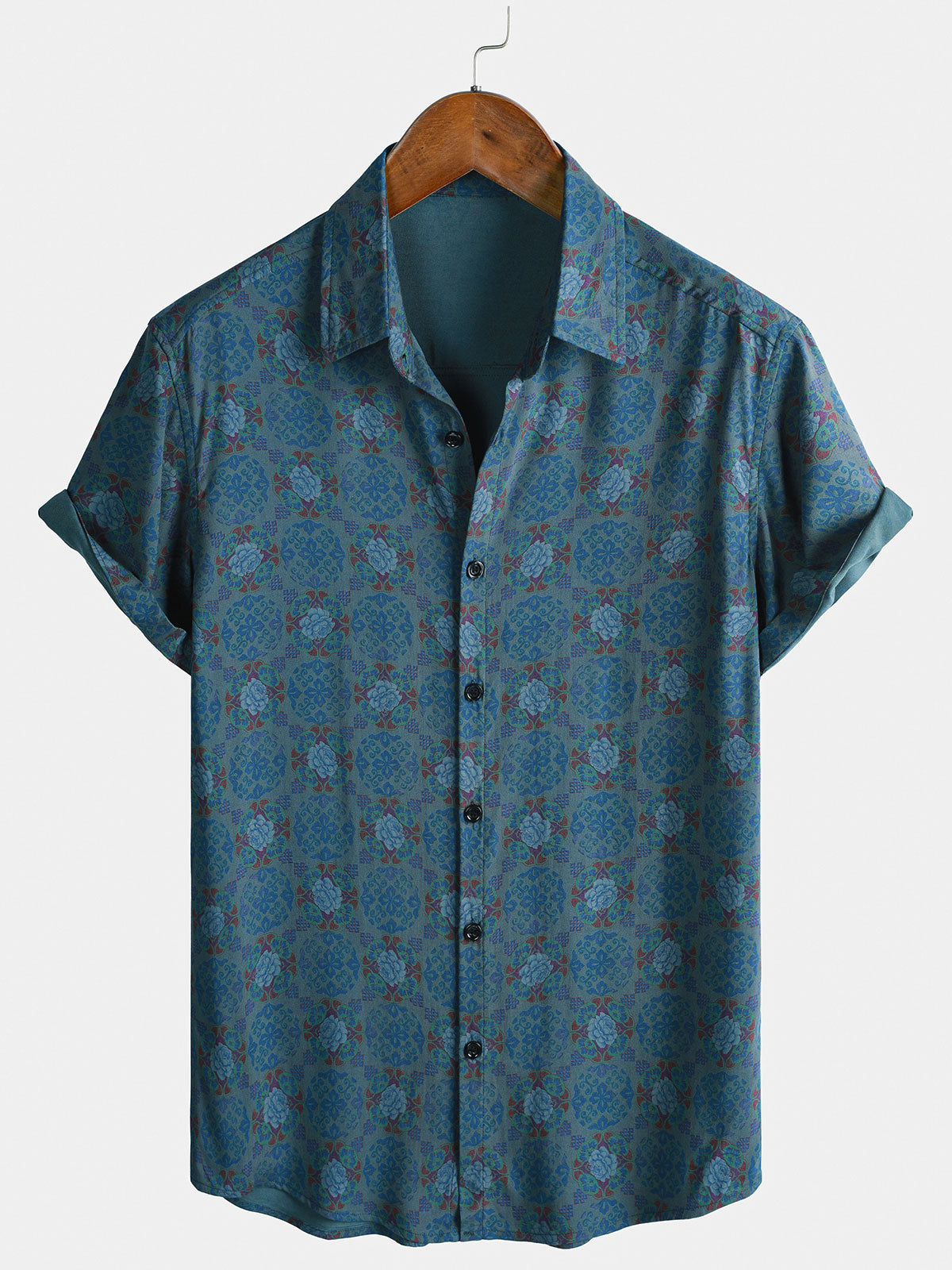 Men's Retro Bohemian Casual Short Sleeve Shirt
