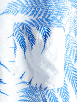 Men's Tropical Leaf Print Pocket Hawaiian Short Sleeve Shirt