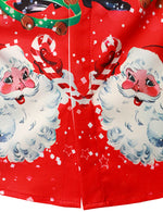 Bundle Of 2 | Men's Vintage Funny Christmas Santa Black Holiday Party Long Sleeve Shirts