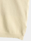 Men's Knit Casual Pocket Classic Ribbed Short Sleeve Golf Polo Shirt