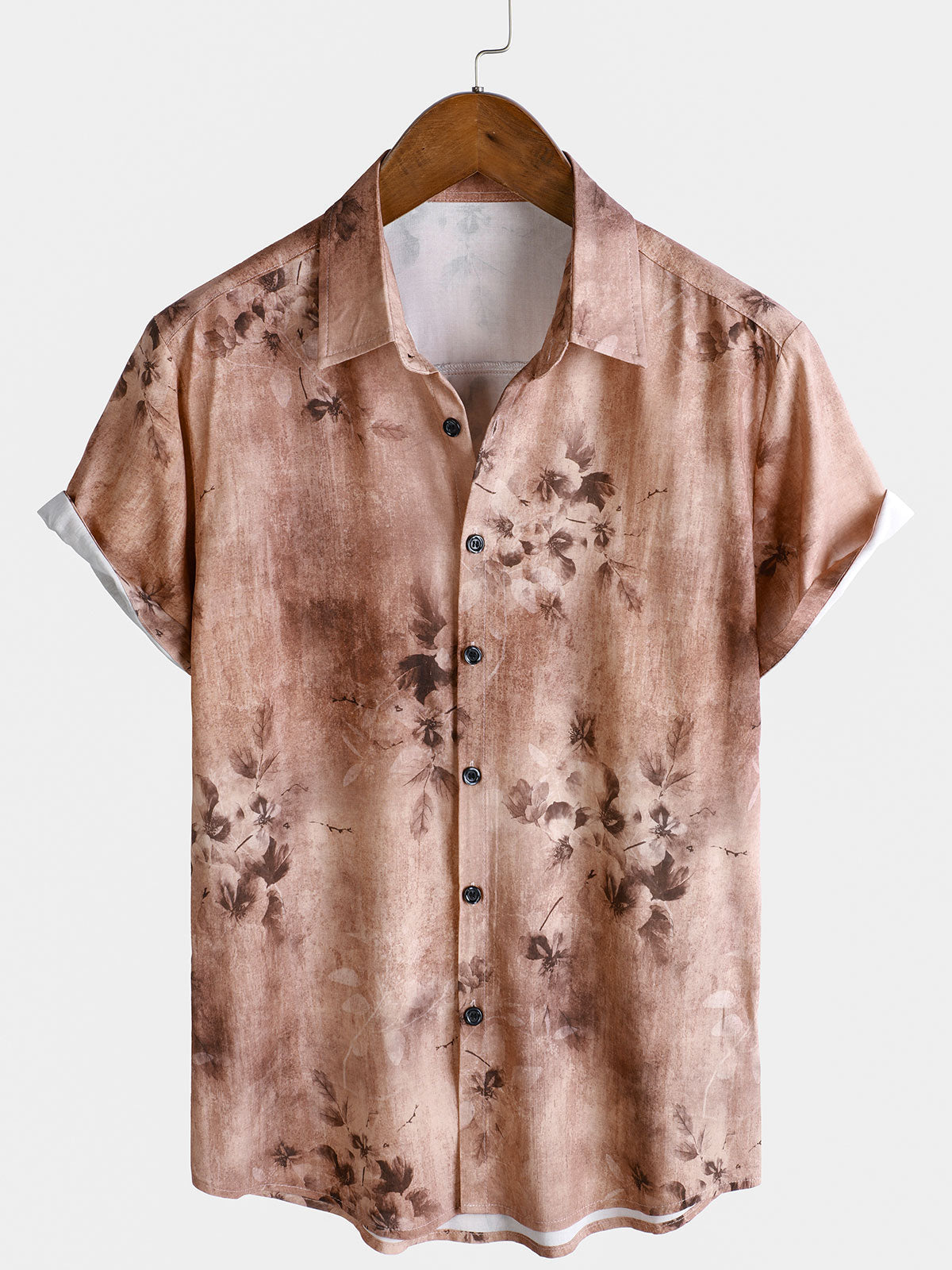 Men's Casual Floral Short Sleeve Summer Holiday Shirt