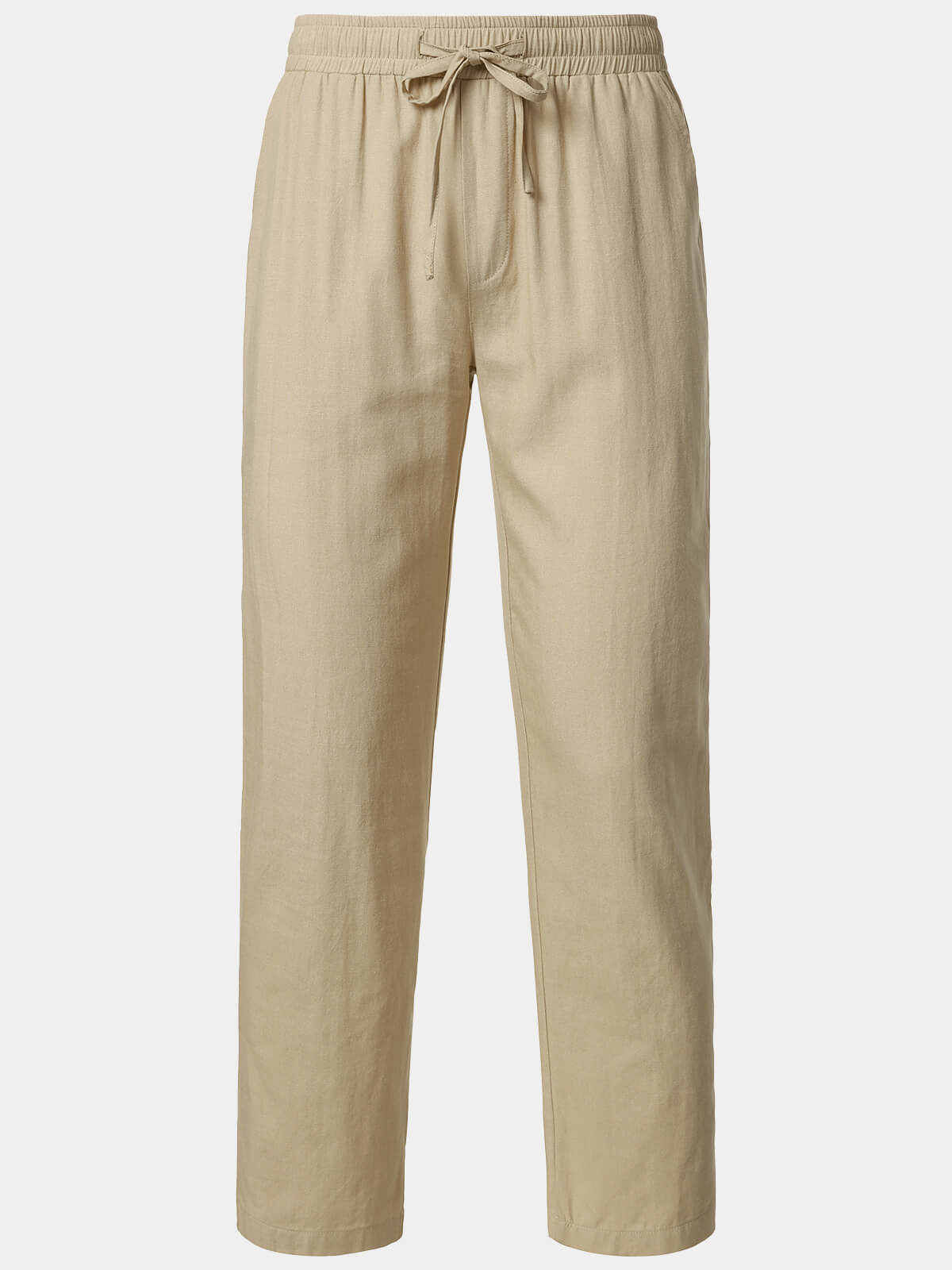 Men's Solid Color Breathable Linen & Cotton Casual Pants