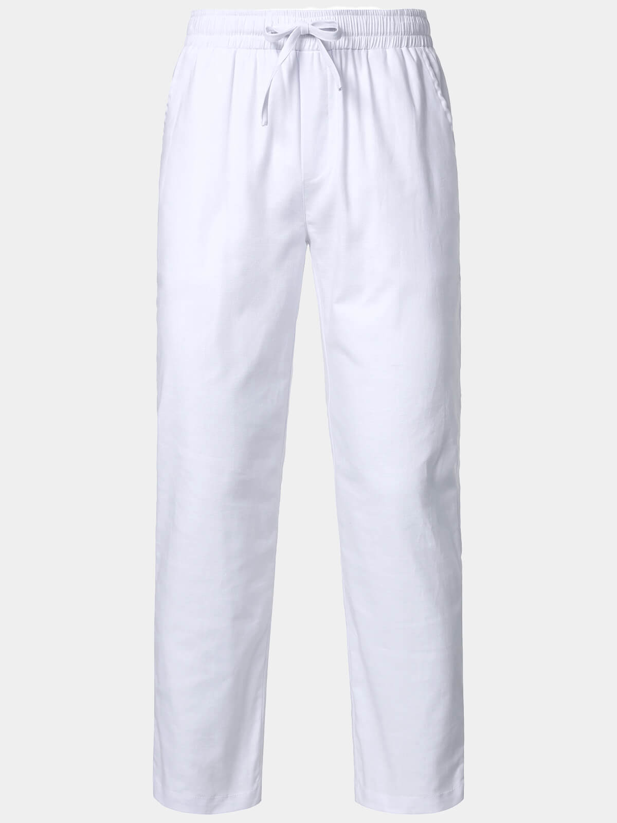 Men's Solid Color Breathable Linen & Cotton Casual Pants