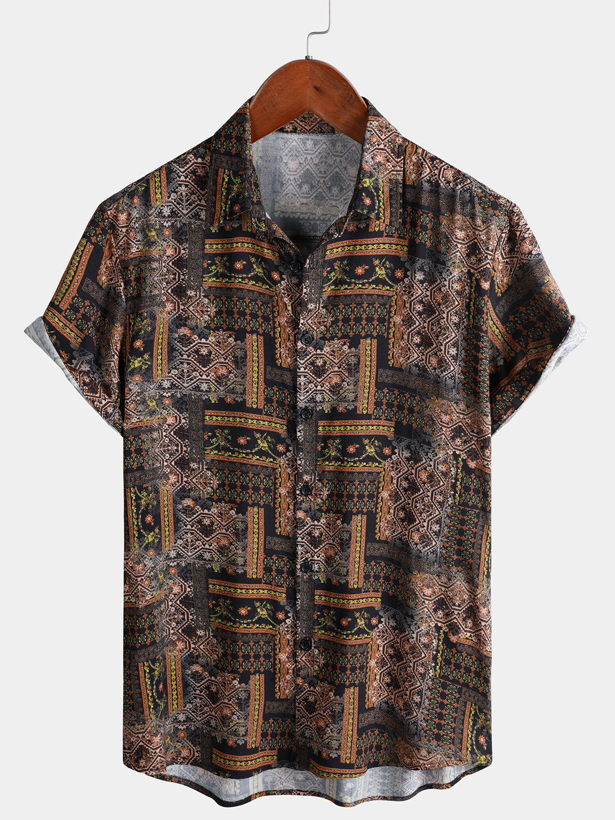 Men's Retro Graphic Print Casual Holiday Vacation Shirt