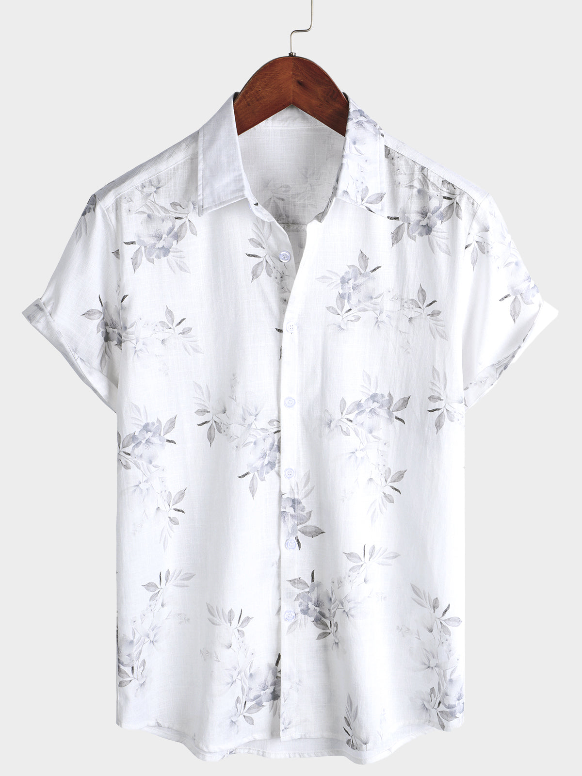 Men's Stylish Floral Print Short Sleeve Shirt