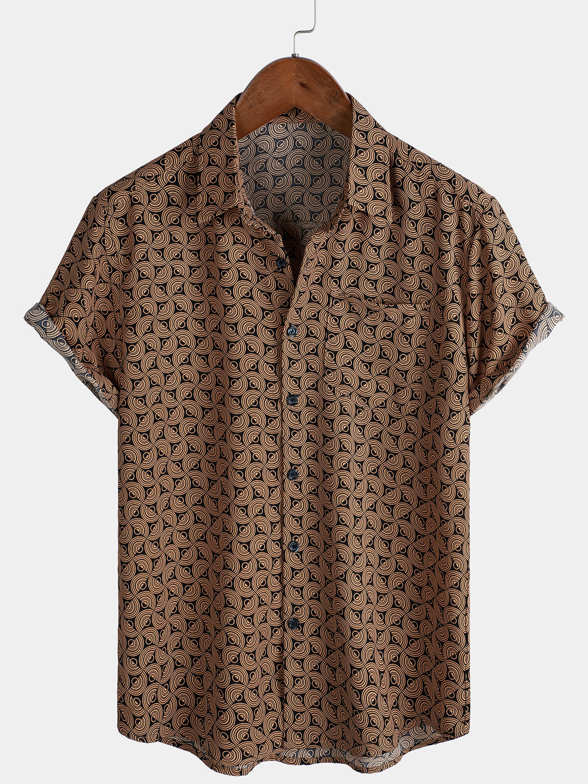 Men&#39;s Casual Holiday Short Sleeve Retro Shirt