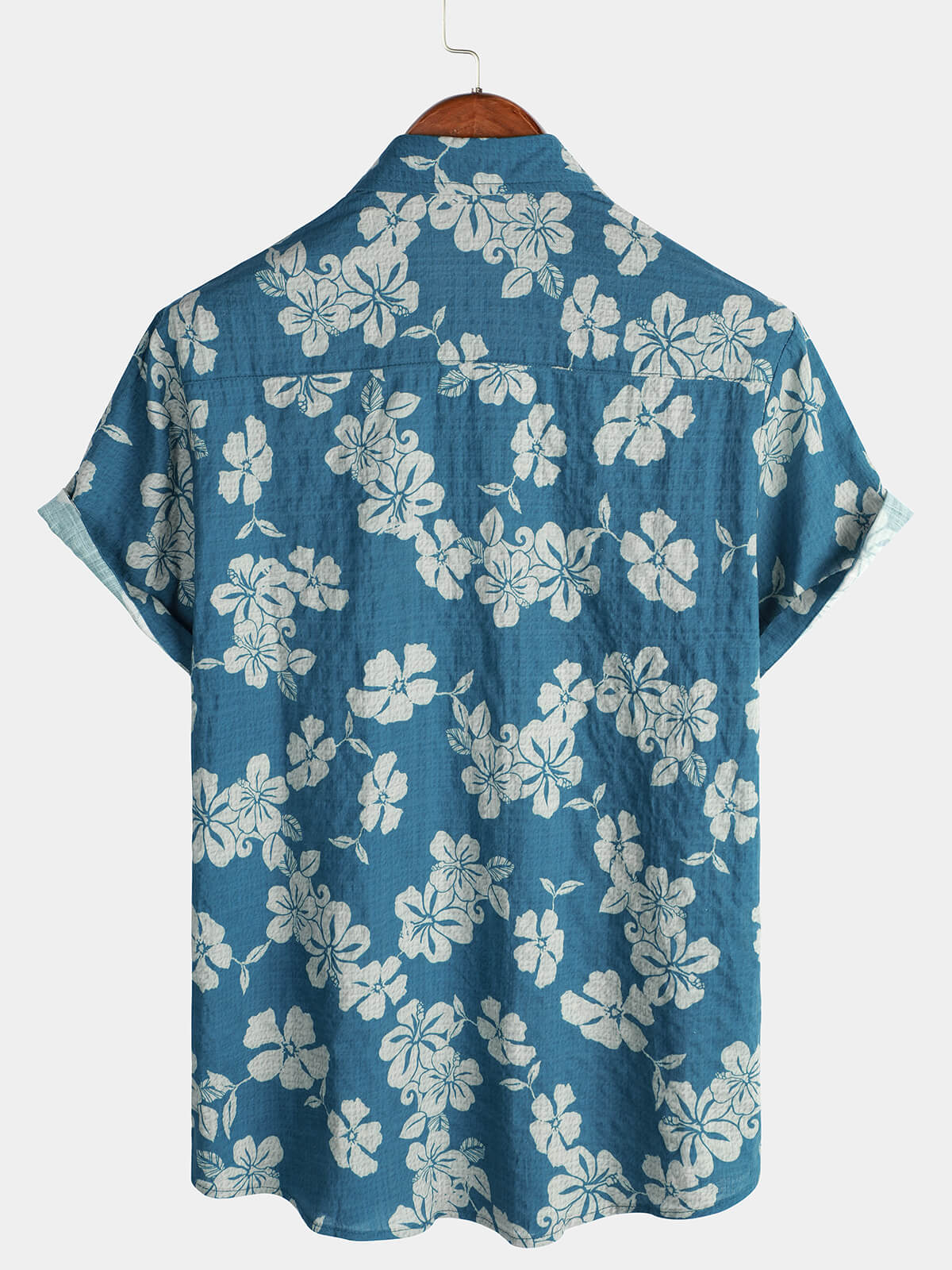 FOCO Men's Floral Tropical Button-Up Shirt - Officially Licensed Viscose Shirt With Chest Pocket