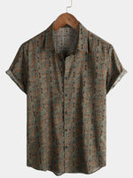 Bundle Of 3 | Men's Vintage Cotton Casual Short Sleeve Shirts