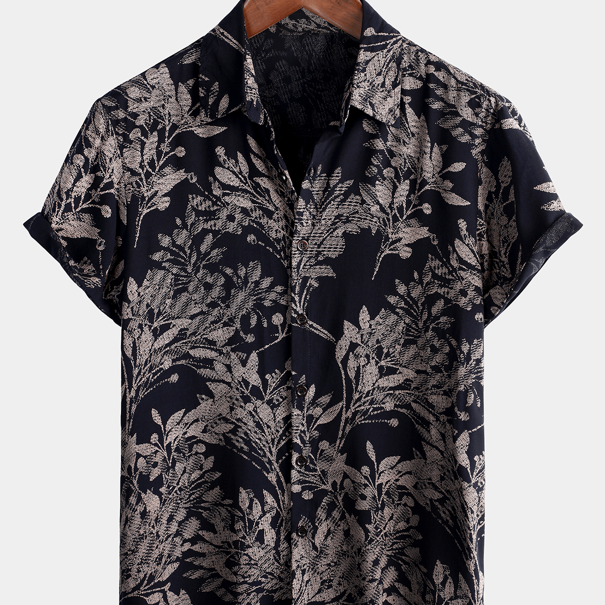 Men's Casual Retro Print Short Sleeve Summer Shirt