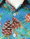 Men's Christmas Cardinals Birds Print Button Up Xmas Day Long Sleeve Dress Shirt