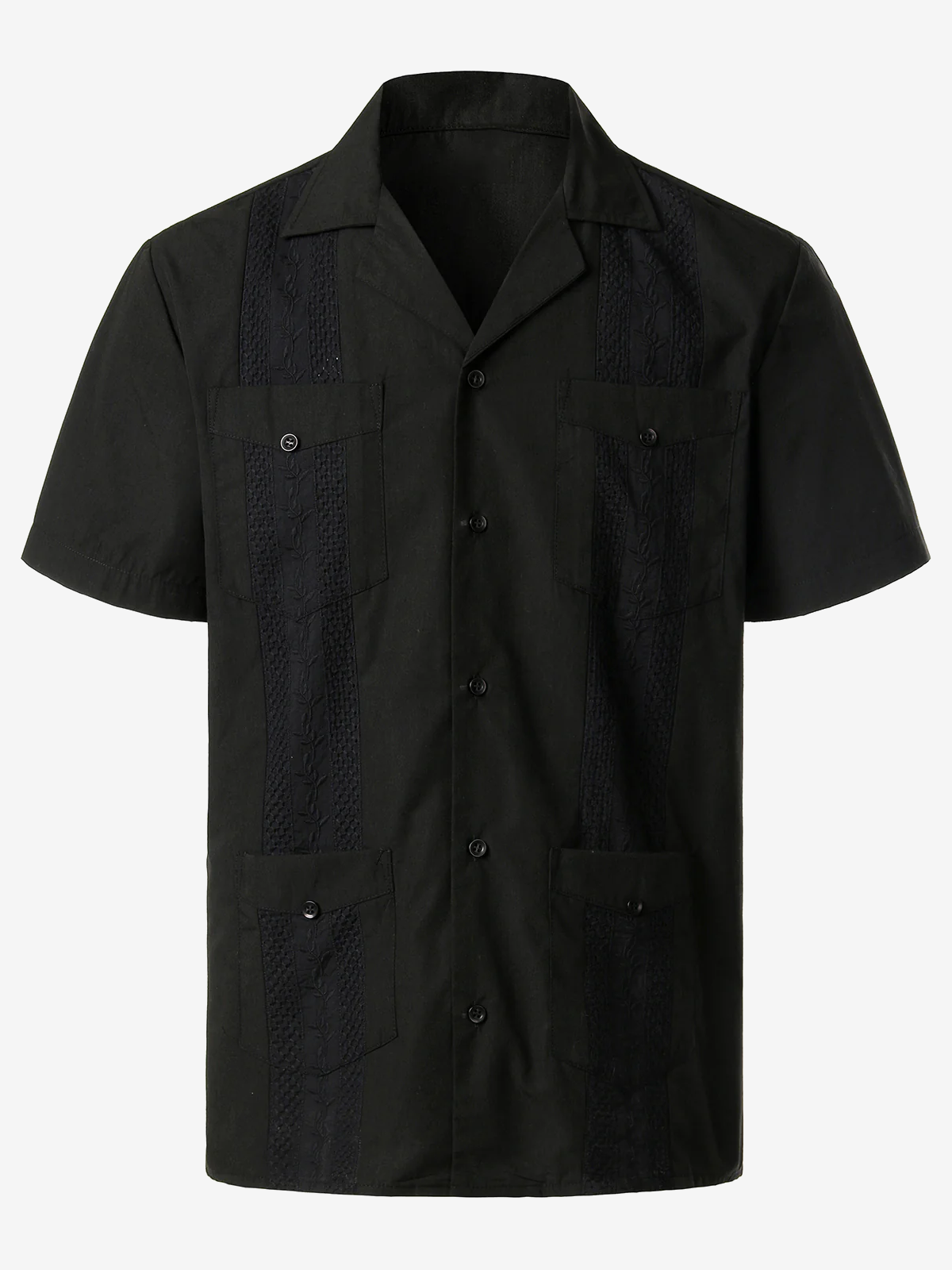 Men's Solid Color Cotton Short Sleeve Shirt