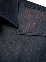 Men's Denim Pocket Solid Color Vintage Cotton Casual Long Sleeve Shirt