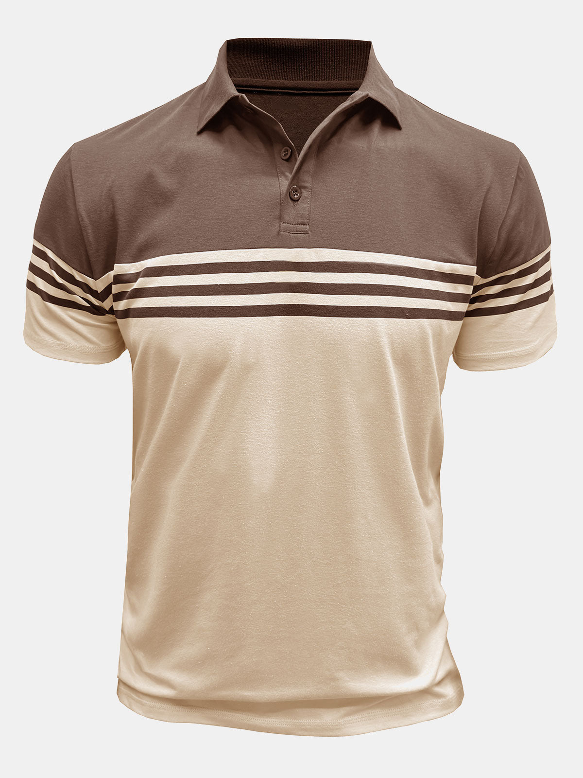 Men's Holiday Two-Tone Short Sleeve Polo Shirt