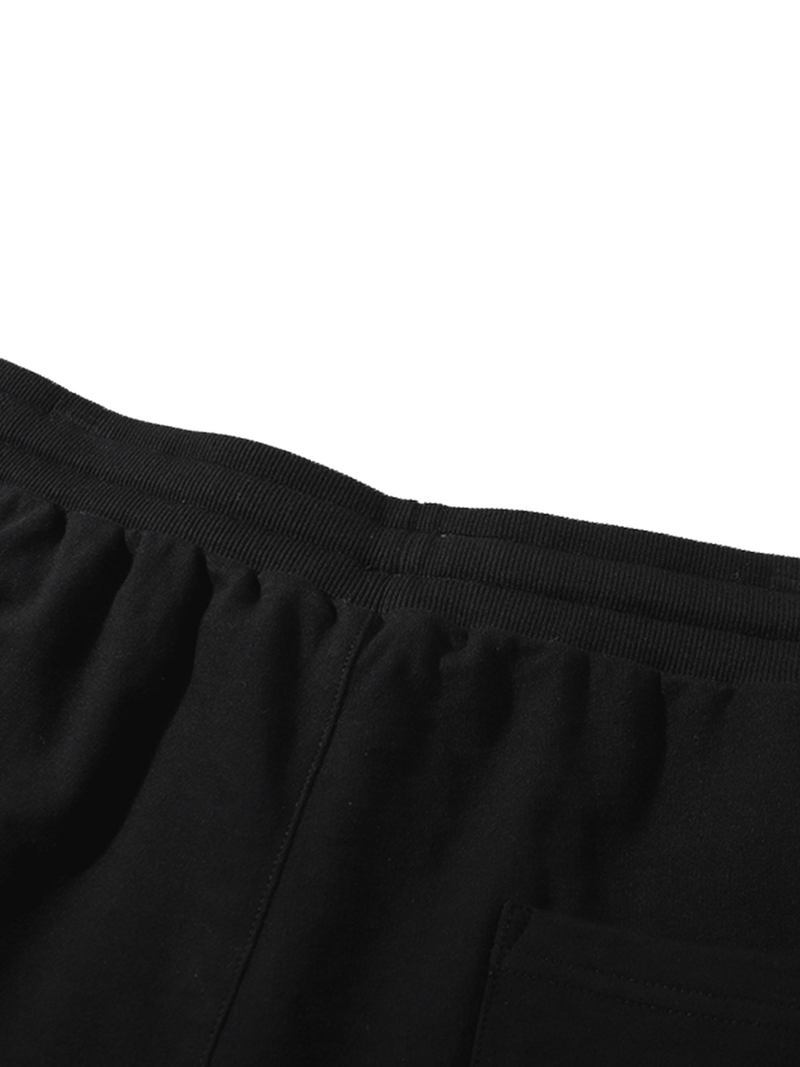 Men's 100% Cotton Casual Solid Color Basic Sports Pants Joggers Trousers