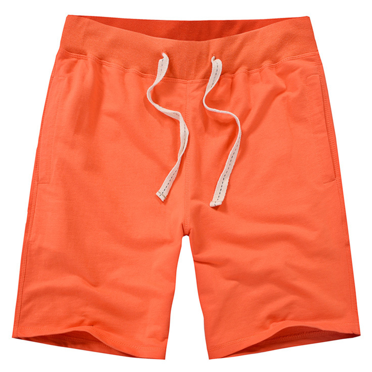 Pantalón deportivo casual de algodón de color sólido para hombre, pantalón corto de verano para playa