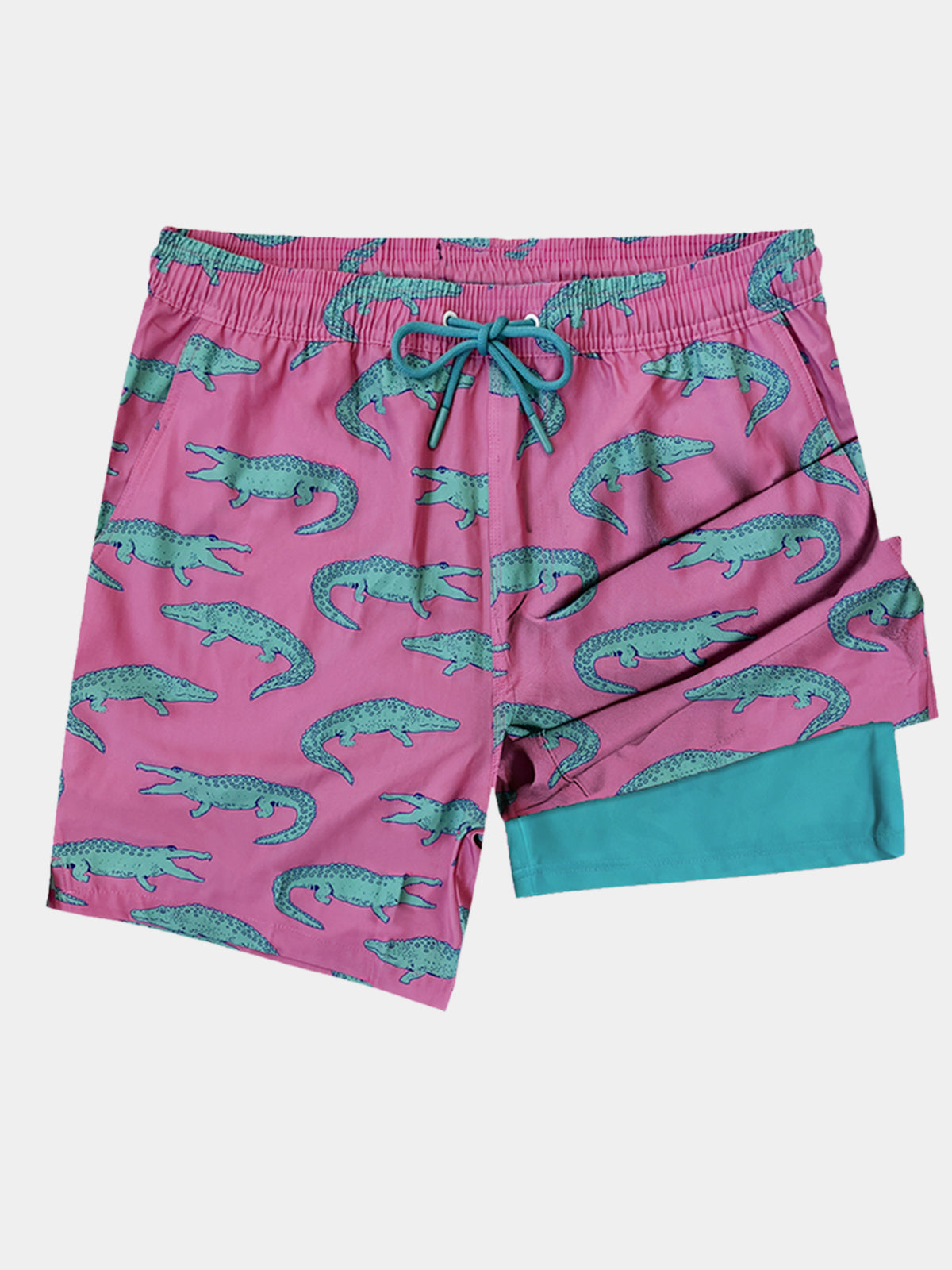 Men's Funny Print Quick Dry Zipper Pockets Beach Shorts Swim Trunks