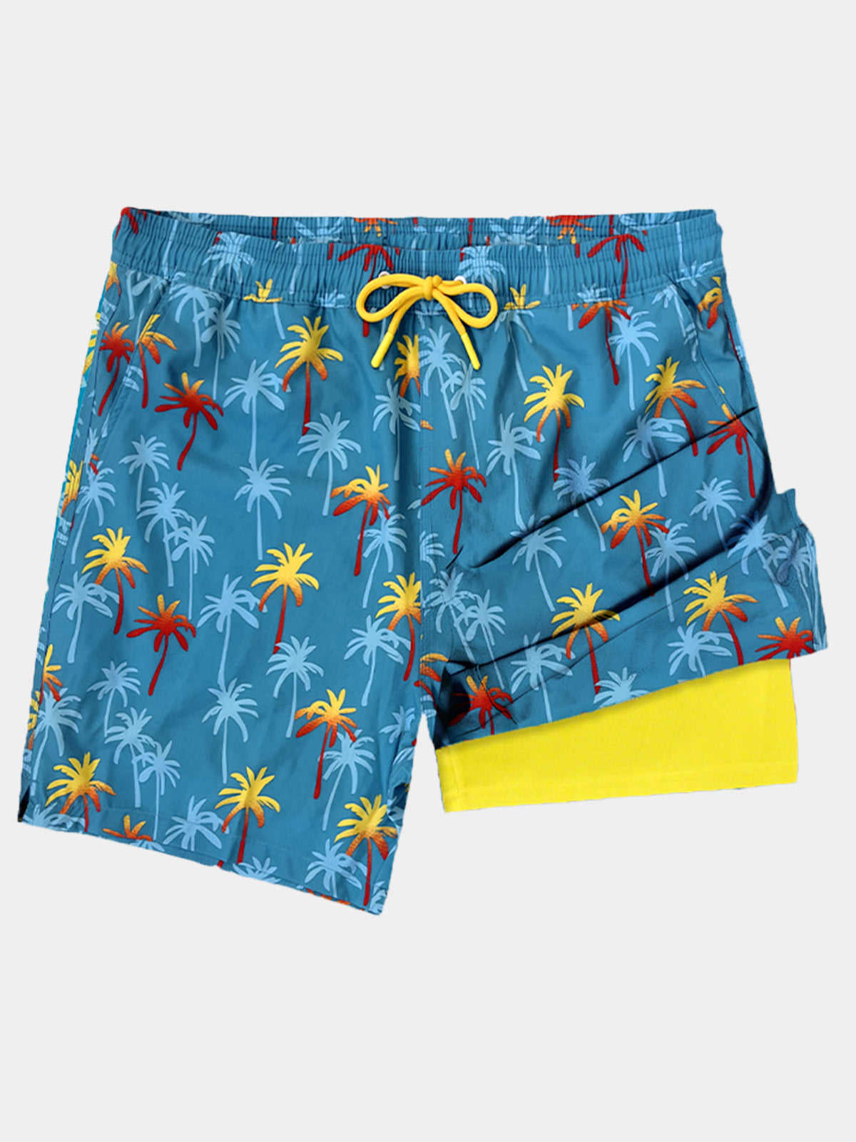 Men's Funny Print Quick Dry Zipper Pockets Beach Shorts Swim Trunks