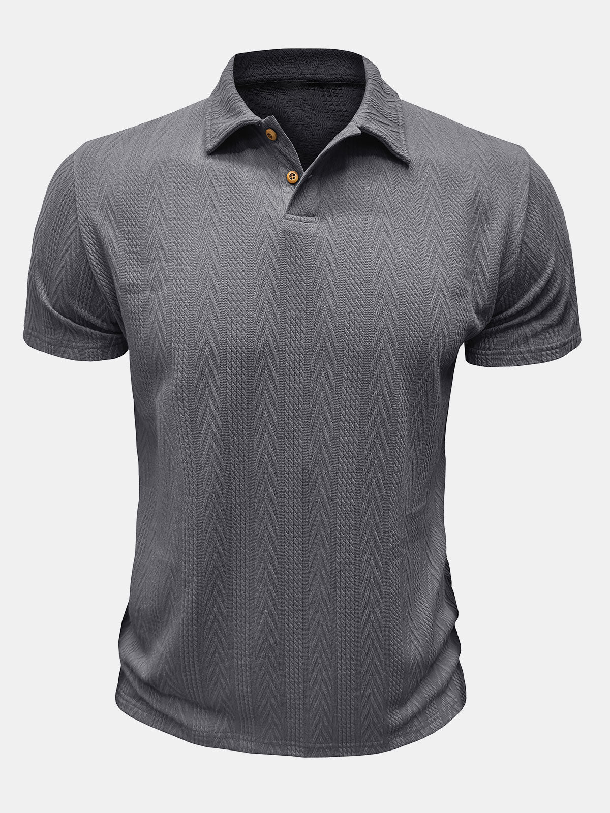 Men's Solid Color Short Sleeve Summer Polo Shirt