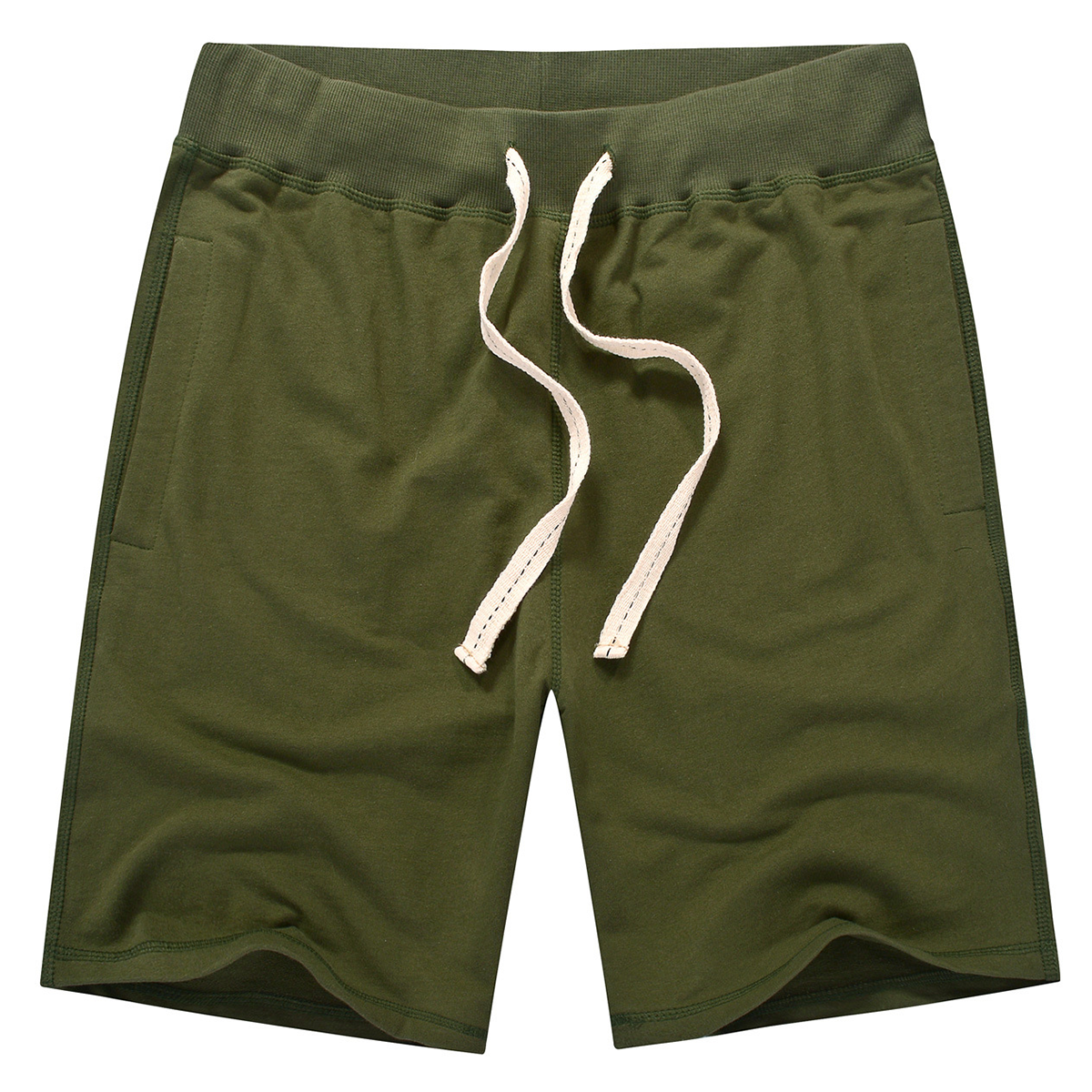 Pantalón deportivo casual de algodón de color sólido para hombre, pantalón corto de verano para playa