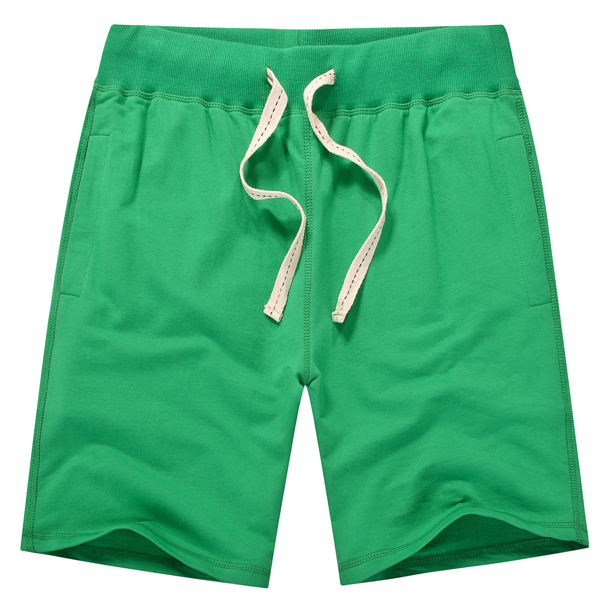 Pantalón deportivo informal de verano de algodón de color sólido para playa para hombre