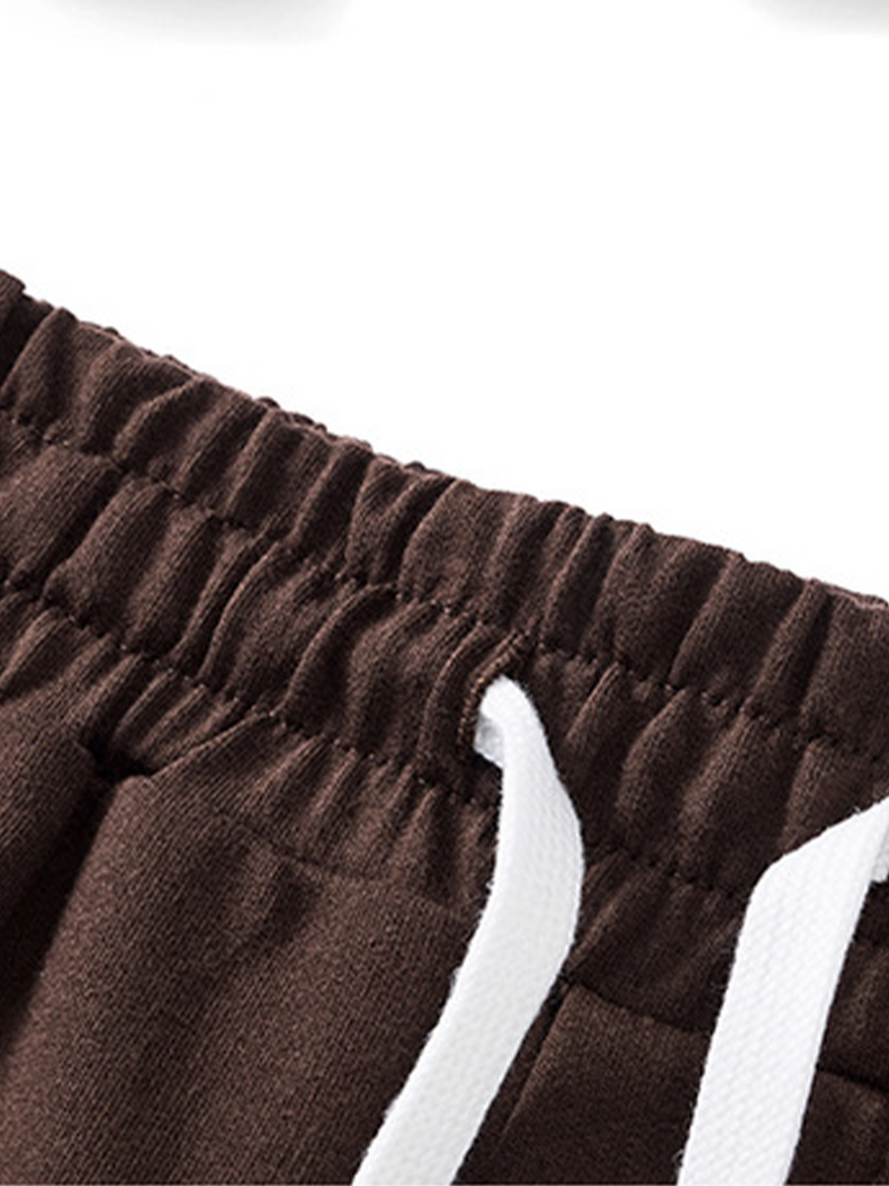 Men's 100% Cotton Solid Color Basic Casual Sports Pants