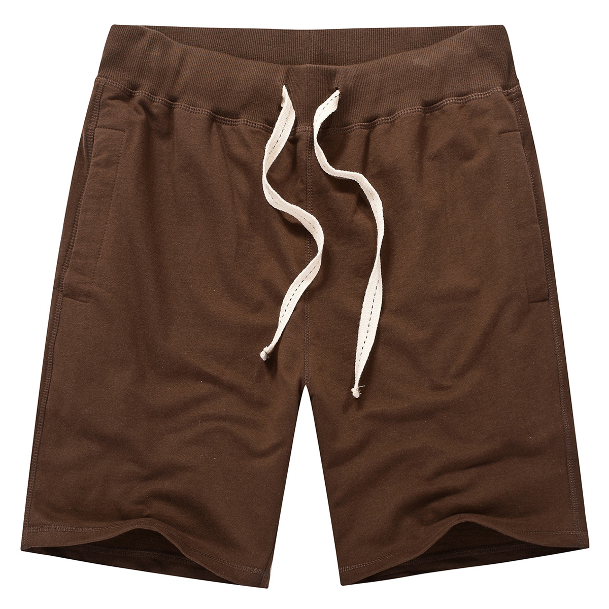 Pantalón deportivo informal de verano de algodón de color sólido para playa para hombre