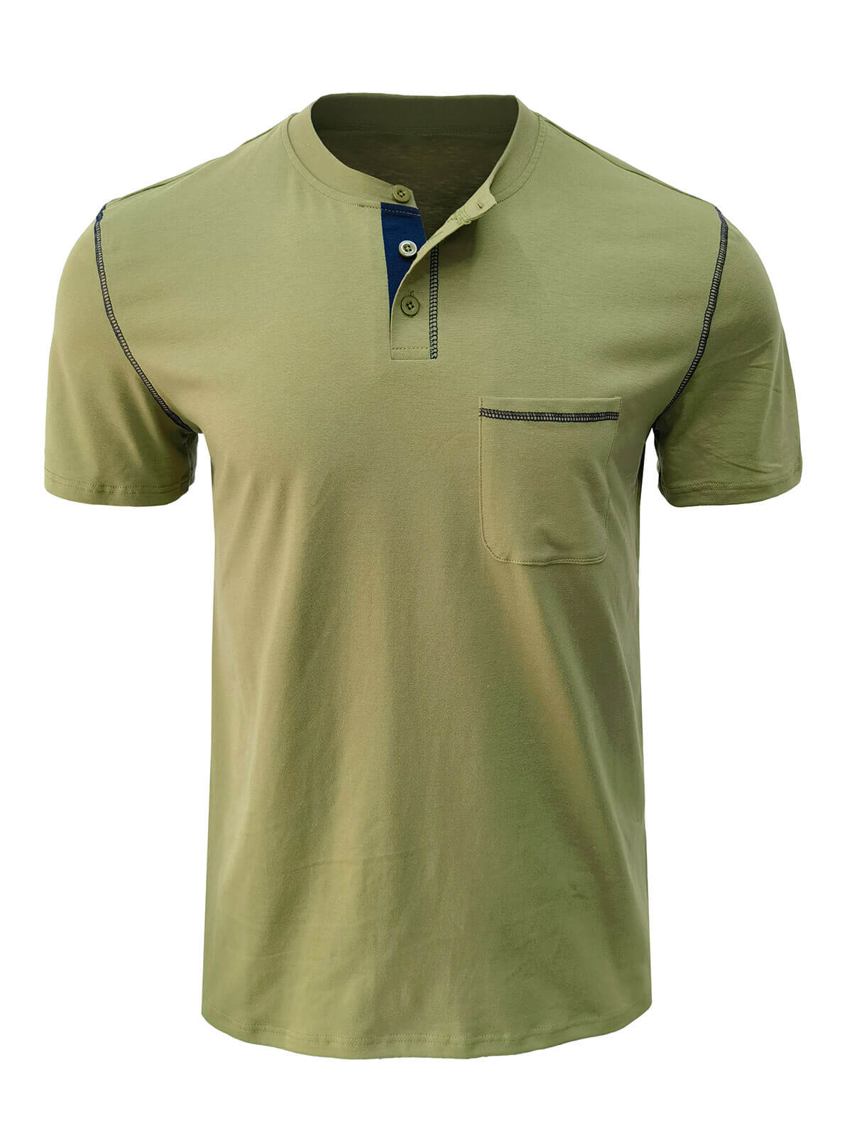 Men's Casual Summer Solid Color Pocket Short Sleeve T-Shirt