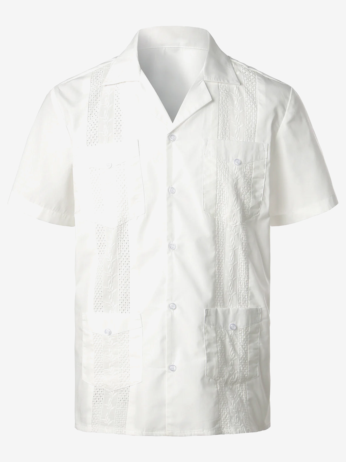 Men's Solid Color Cotton Short Sleeve Shirt