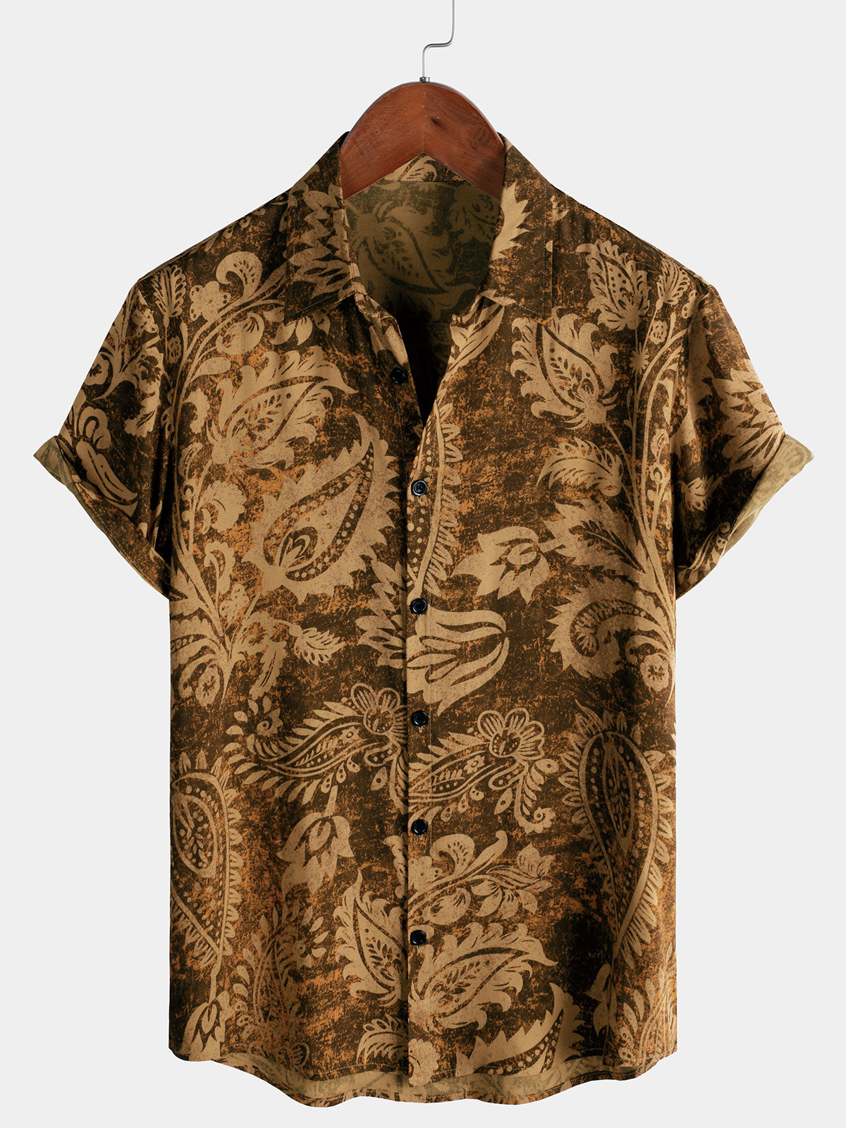 Men's Retro Holiday Breathable Hawaiian Short Sleeve Shirt