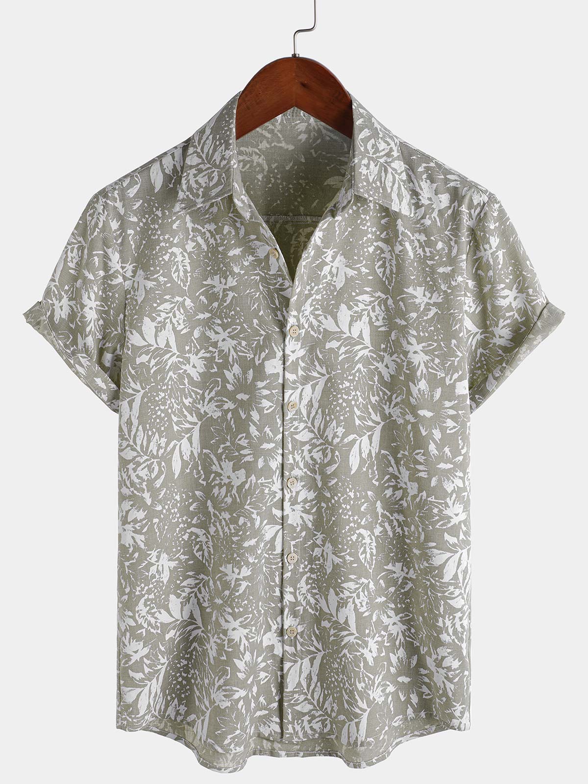 Men's Vintage Short Sleeve Summer Button Up Shirt